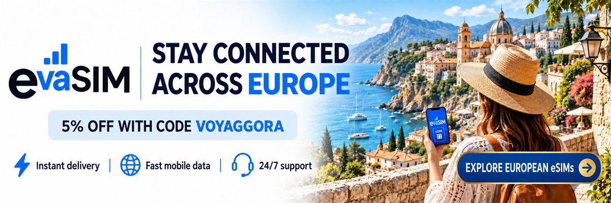 EVASIM eSIMs for individual European countries: 5% off with code VOYAGGORA