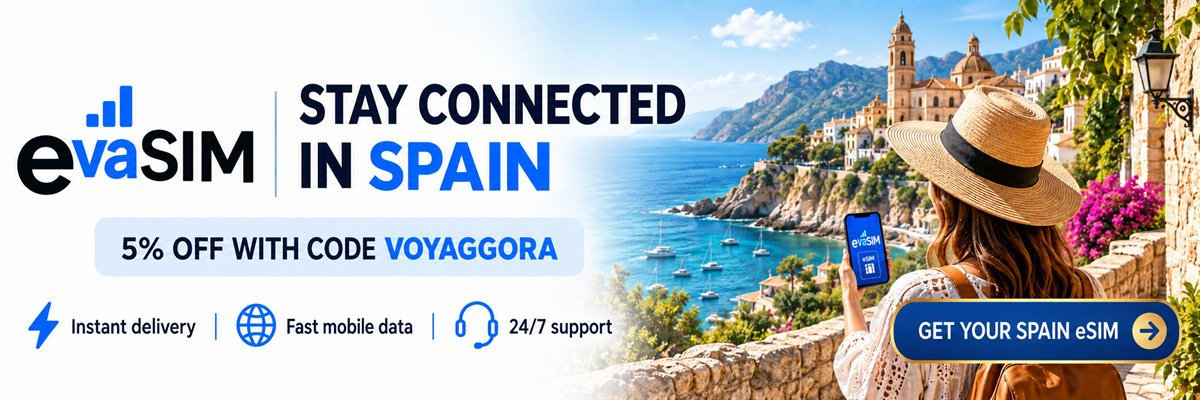 EVASIM eSIM for Spain: 5% off with code VOYAGGORA